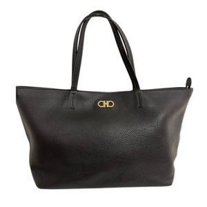 Black Leather Tote Salvatore Ferragamo